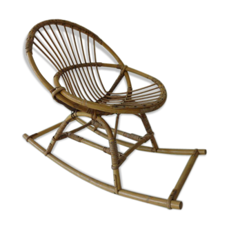 Rocking chair en rotin pour enfan