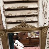 Scalloped and bevelled rectangle mirror