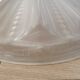 French Vintage Art Deco White Opaque Glass Abstract Platform Light Shade
