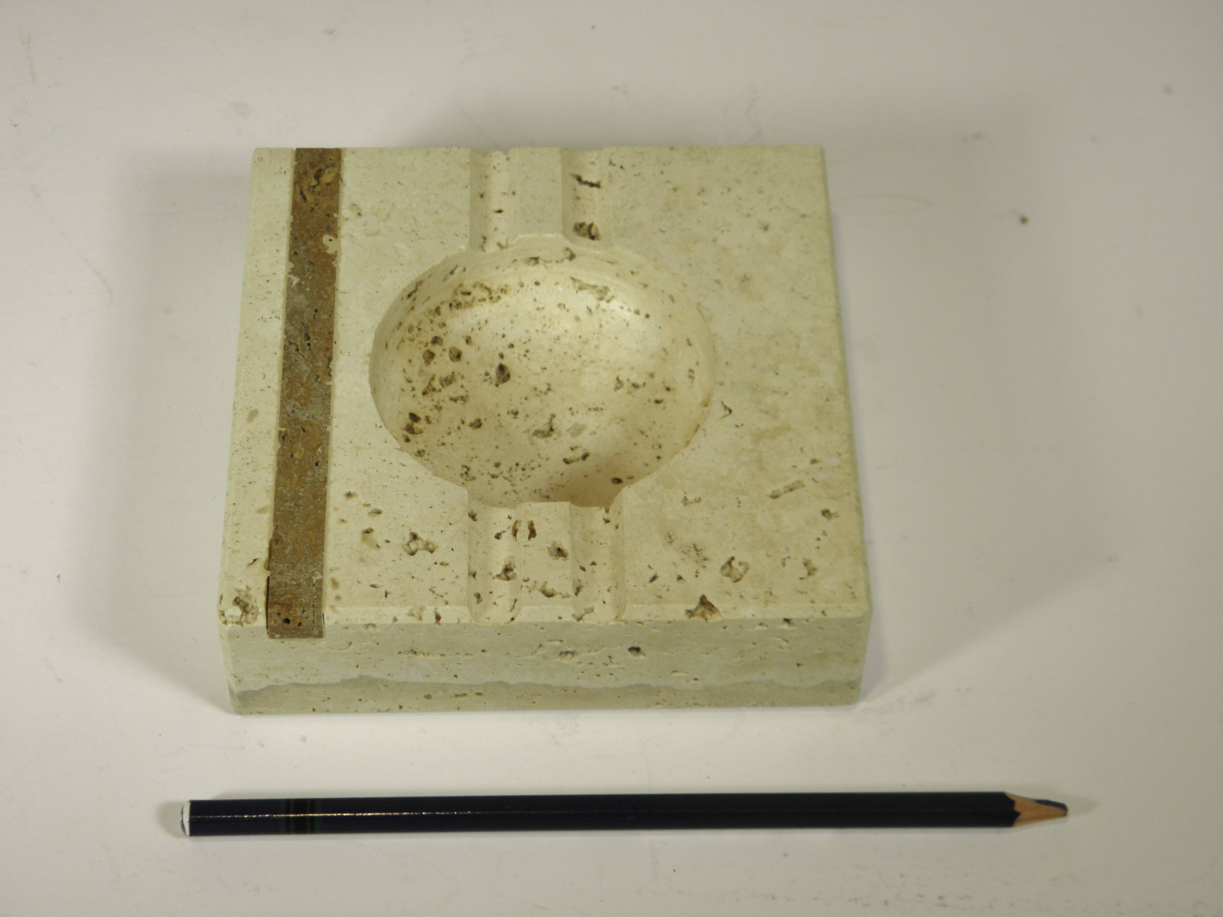 Ashtray, Tray in Travertine