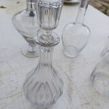 Set of 18 glass and crystal carafes
