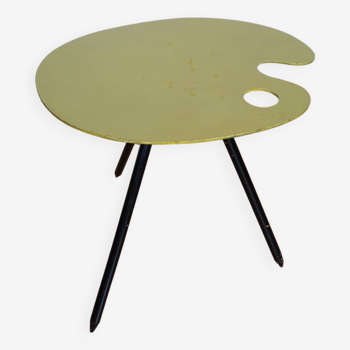 Table d'appoint Assemblo design Lucien De Roeck forme palette de peintre