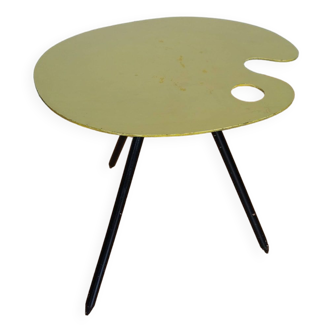 Table d'appoint Assemblo design Lucien De Roeck forme palette de peintre