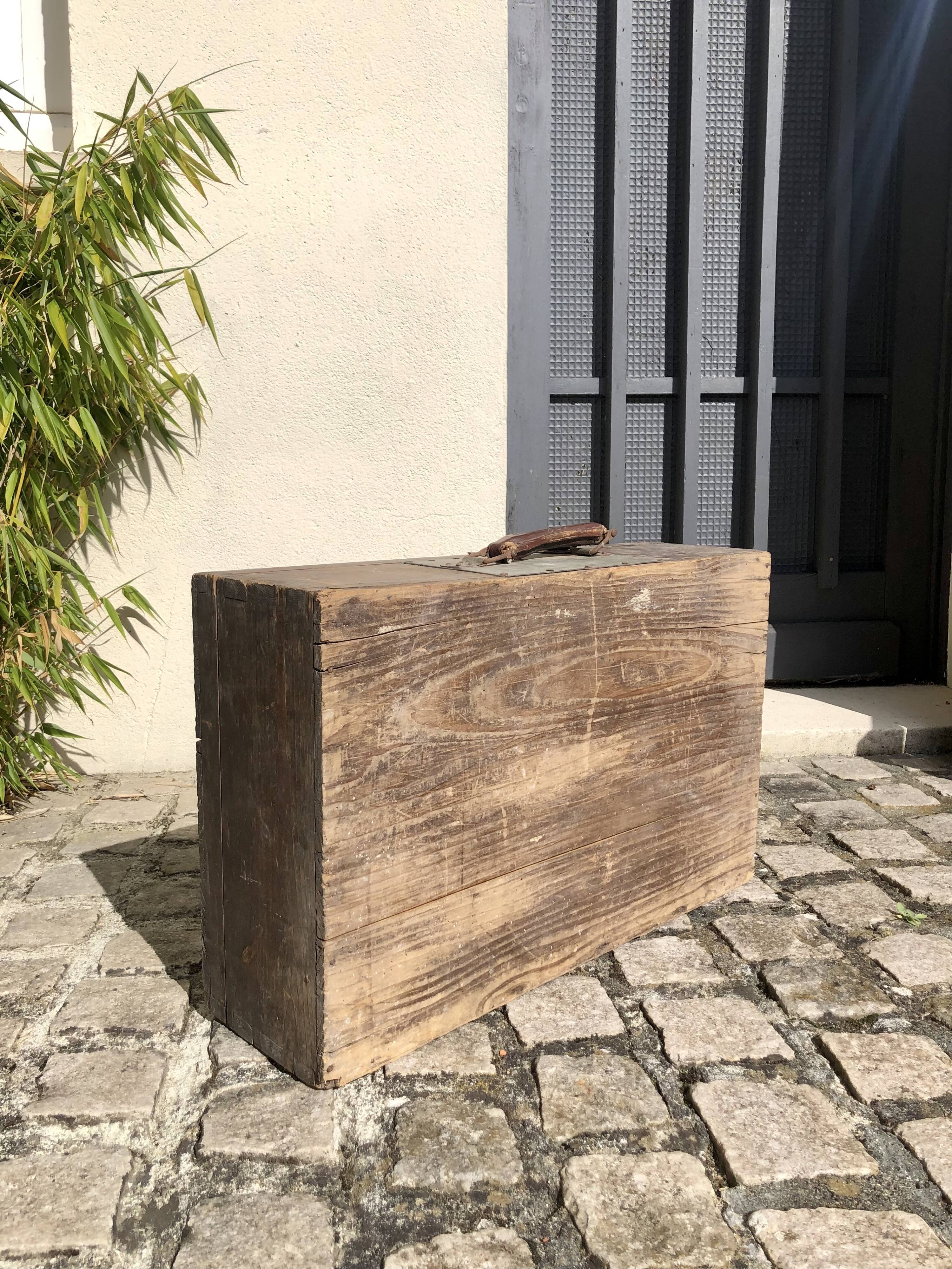 Valise déco en bois