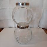 2 bocaux en verre vintage  Bormioli Rocco