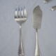 Fish service and its 6 silver-plated metal cutlery in the crossed ribbons model.