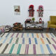 Tapis de chanvre vintage texturé neutre, 168x304cm
