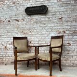Pair of mahogany armchairs Empire XIXth century