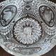 Large cut crystal bowl on a stand, swans – H 23 x Ø 20 cm – vintage