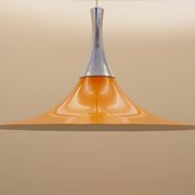Danish pendant lamp 1960s with orange metal shade