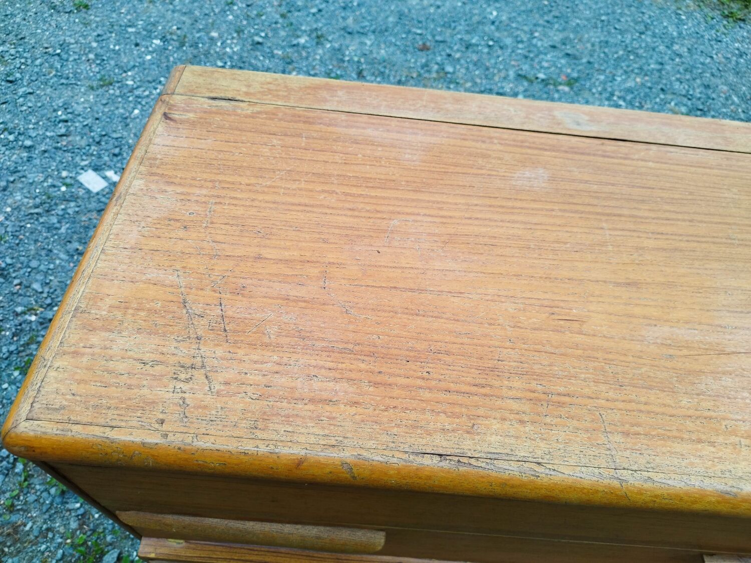 Scandinavian teak dressing table chest of drawers