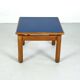 Beech coffee table with a blue formica top, France – 1960s