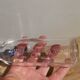 Vintage molded glass graduated apothecary pharmacy bottle