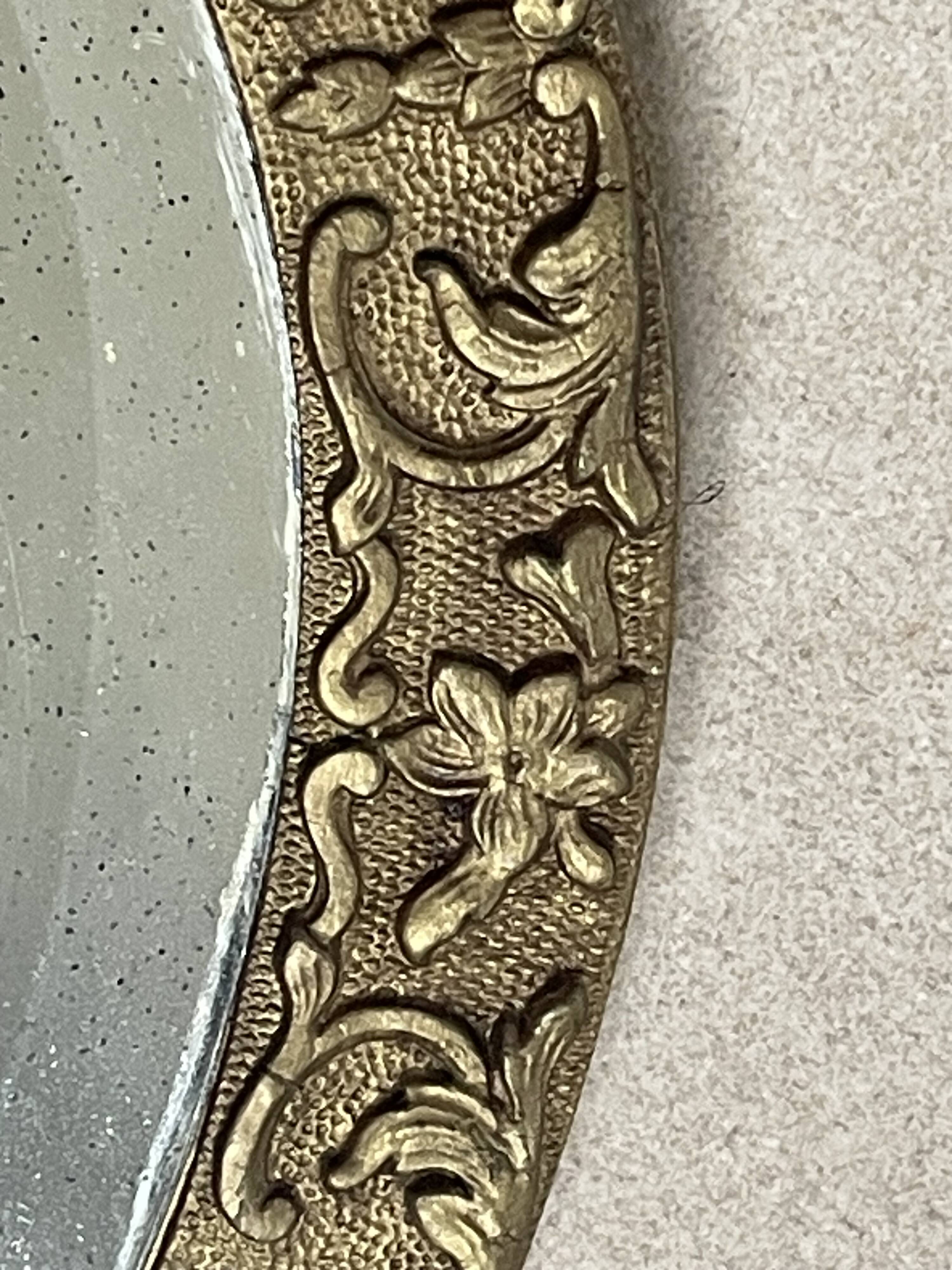 19th century beveled oval mirror