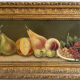 Old oil painting still life Flemish fruits
