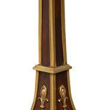 Early XXth century rosewood and brass floor lamp