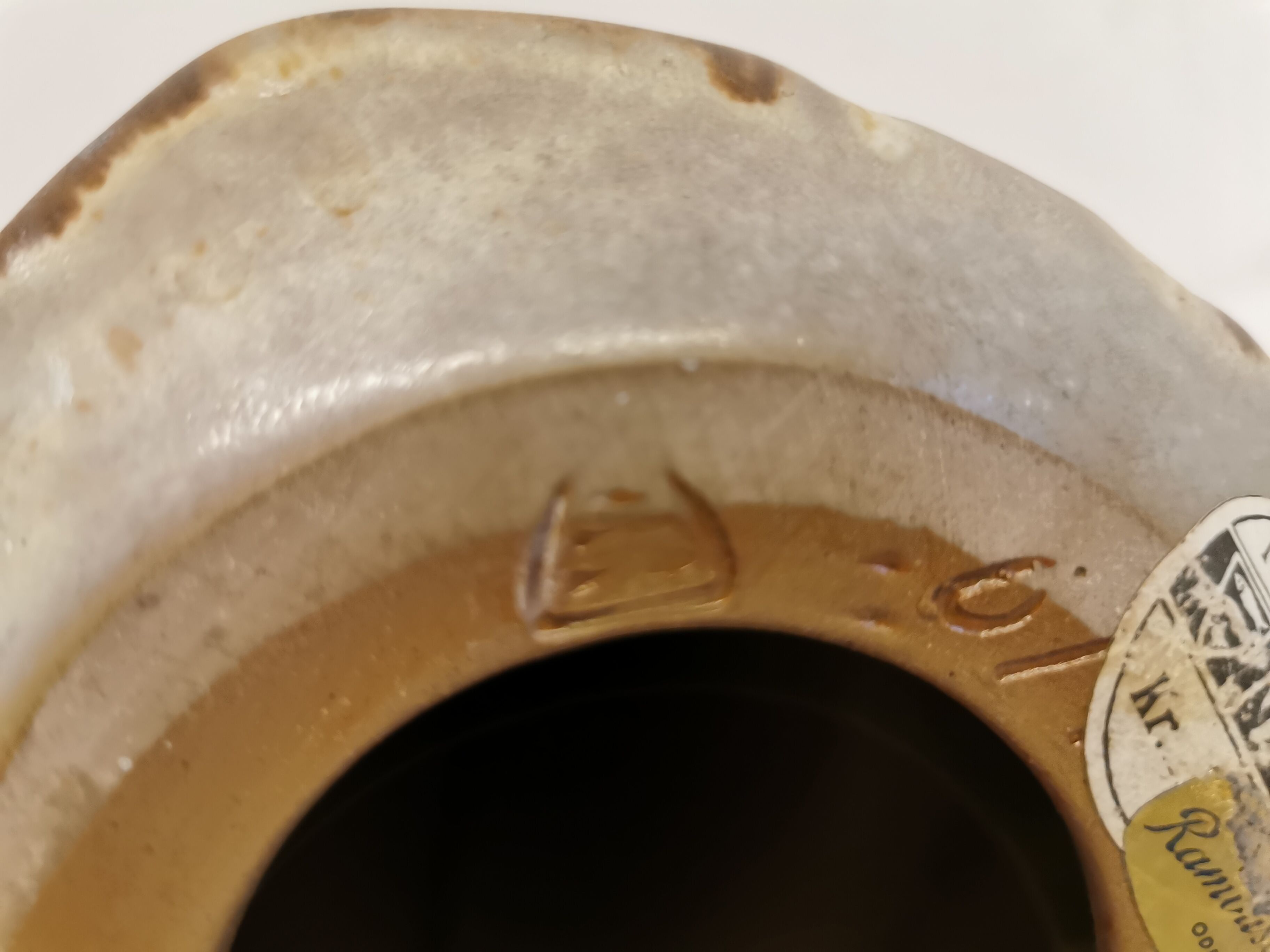 Danish ceramic table lamp, designed by Marianne Starck for Michael Andersen & Sons, 1960s