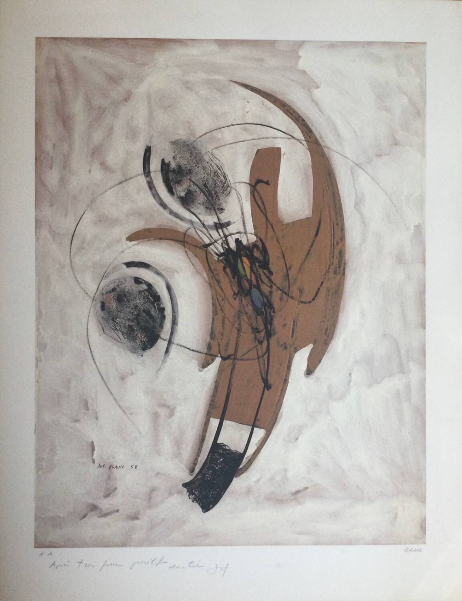 Lithographie de Josef BANC, composition 1957