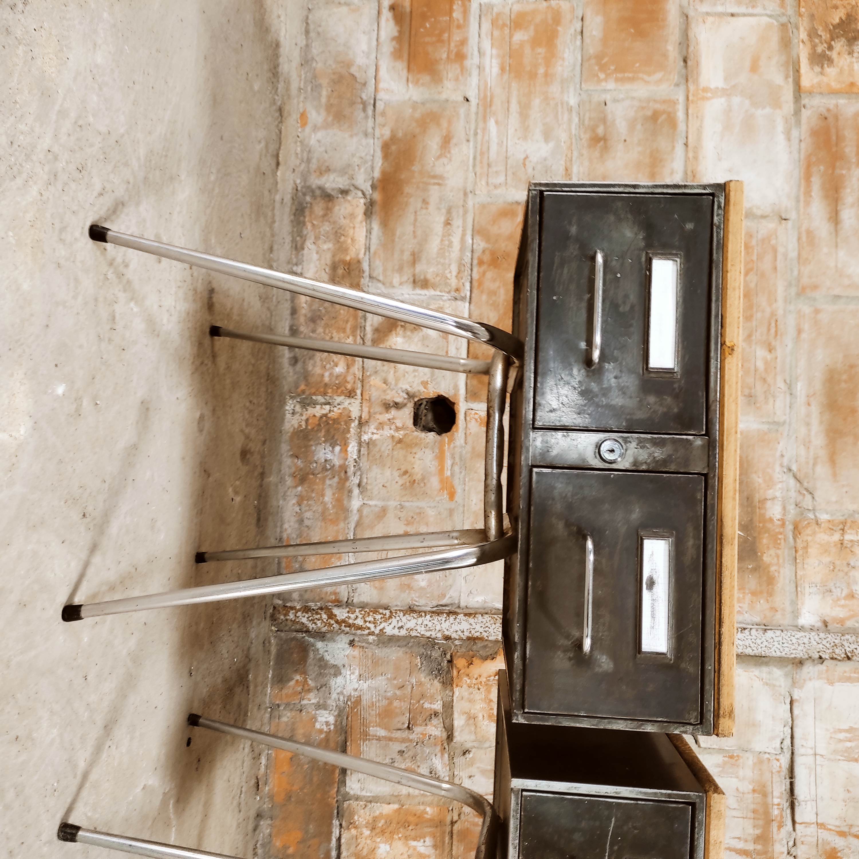 Pair of industrial style bedside table