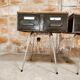 Pair of industrial style bedside table