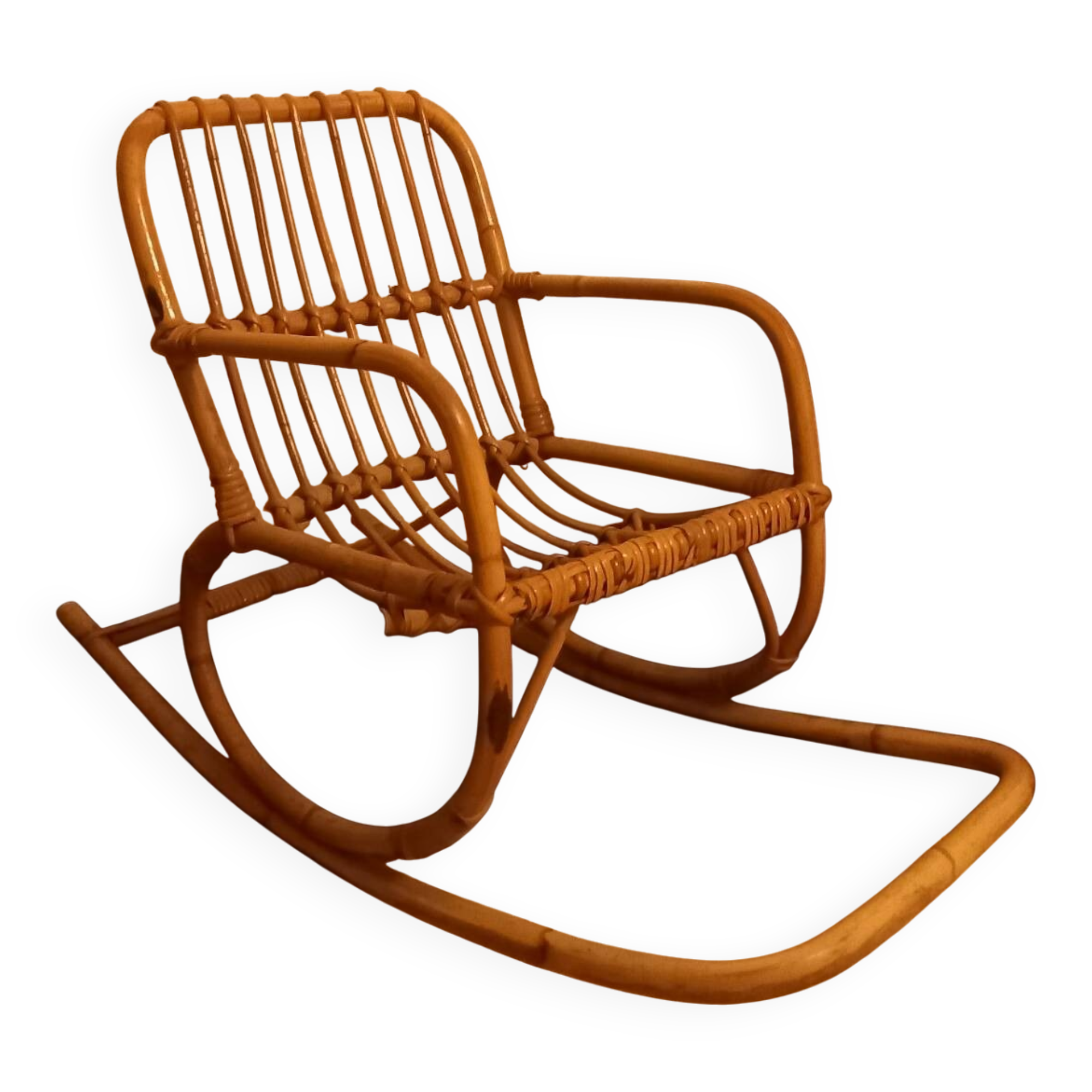 Children's rattan rocking chair