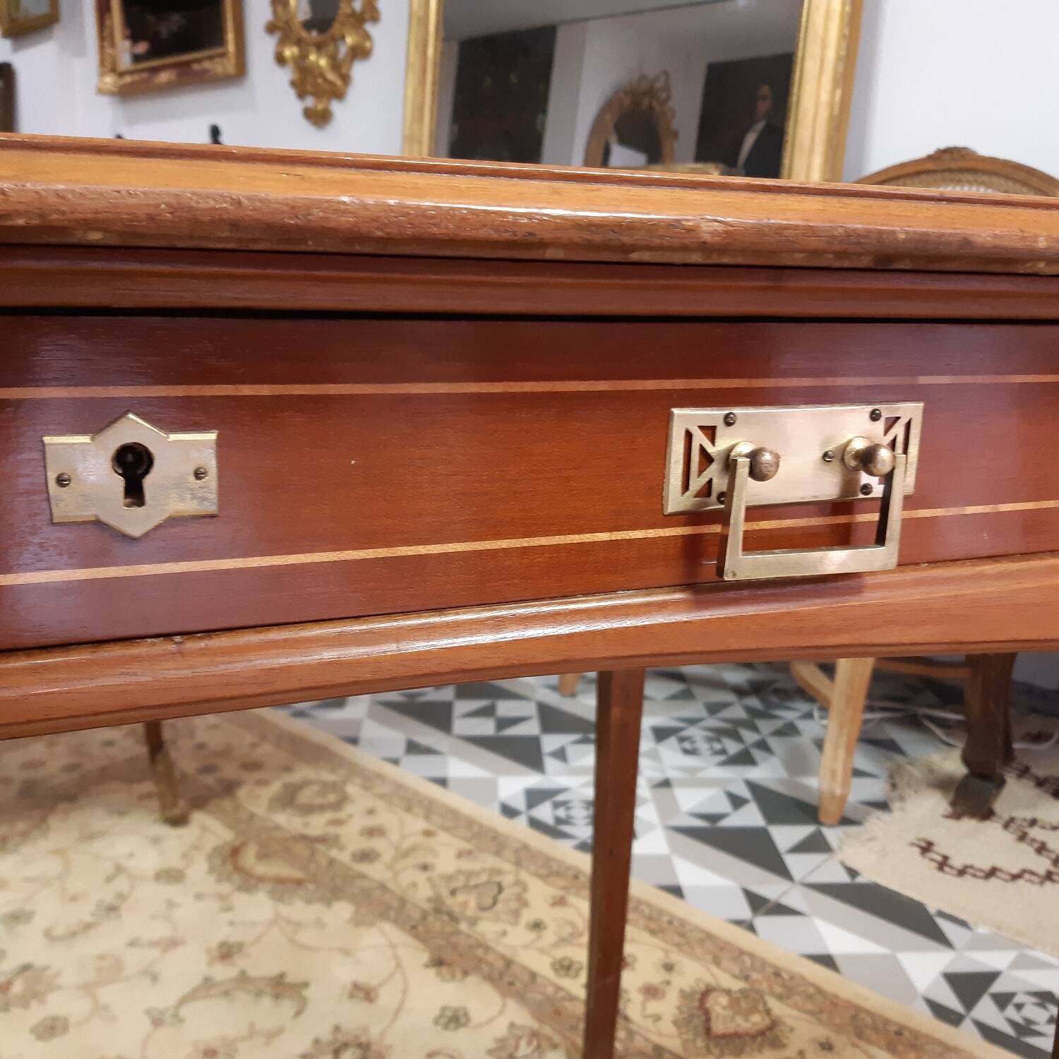 Bureau art nouveau en acajou