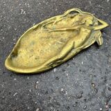 Art Nouveau bronze catchall