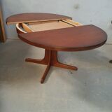 Table ronde extensible baumann en merisier