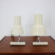 Set of two beige table lamps designed by Josef Hůrka for Napako 1970