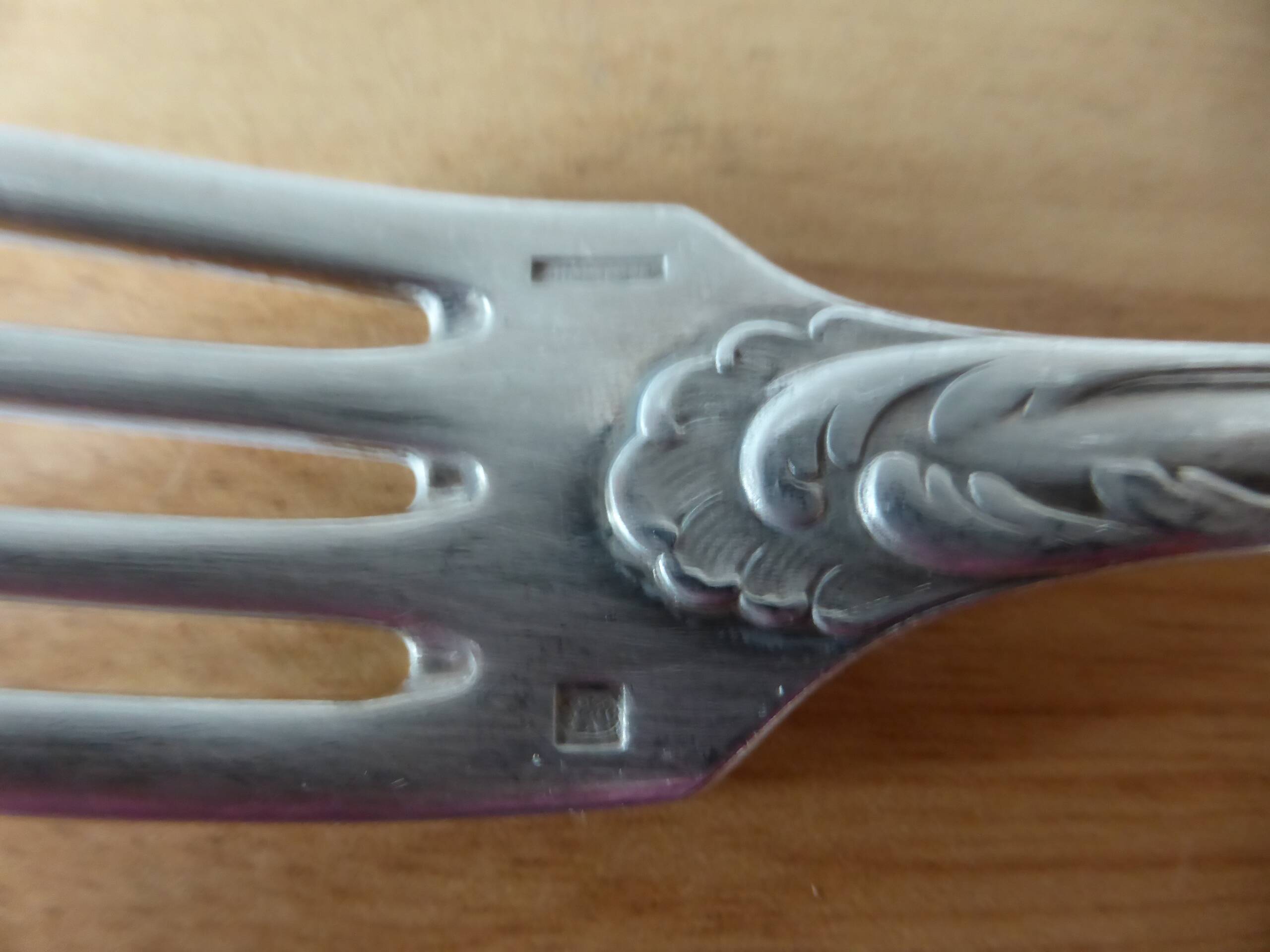 Silver-plated metal fork Christofle 240556