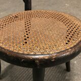 Tuna kid's chair and vintage black wood caning