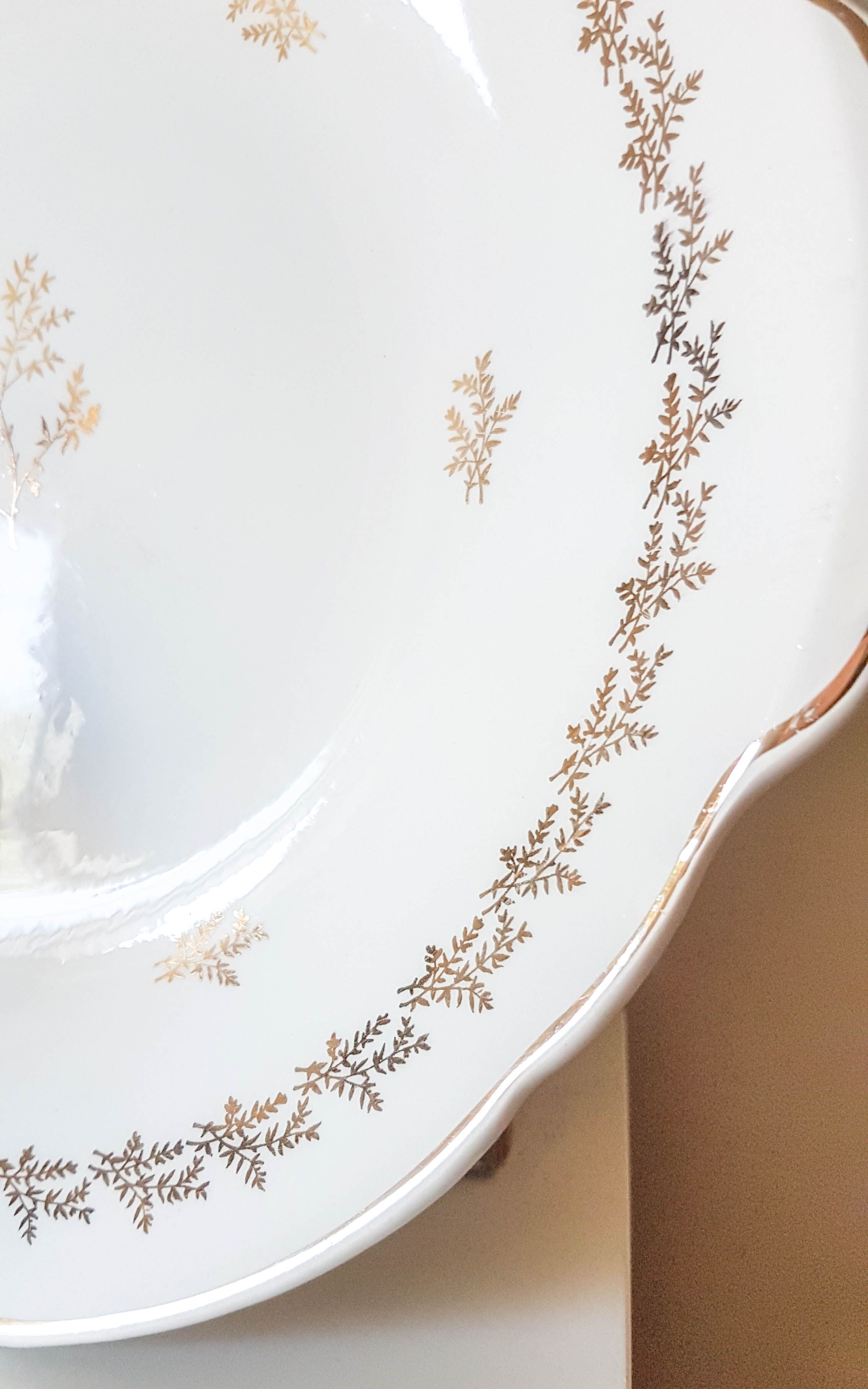 Dish large plate "lutetia" keller guerin luneville badonvillier