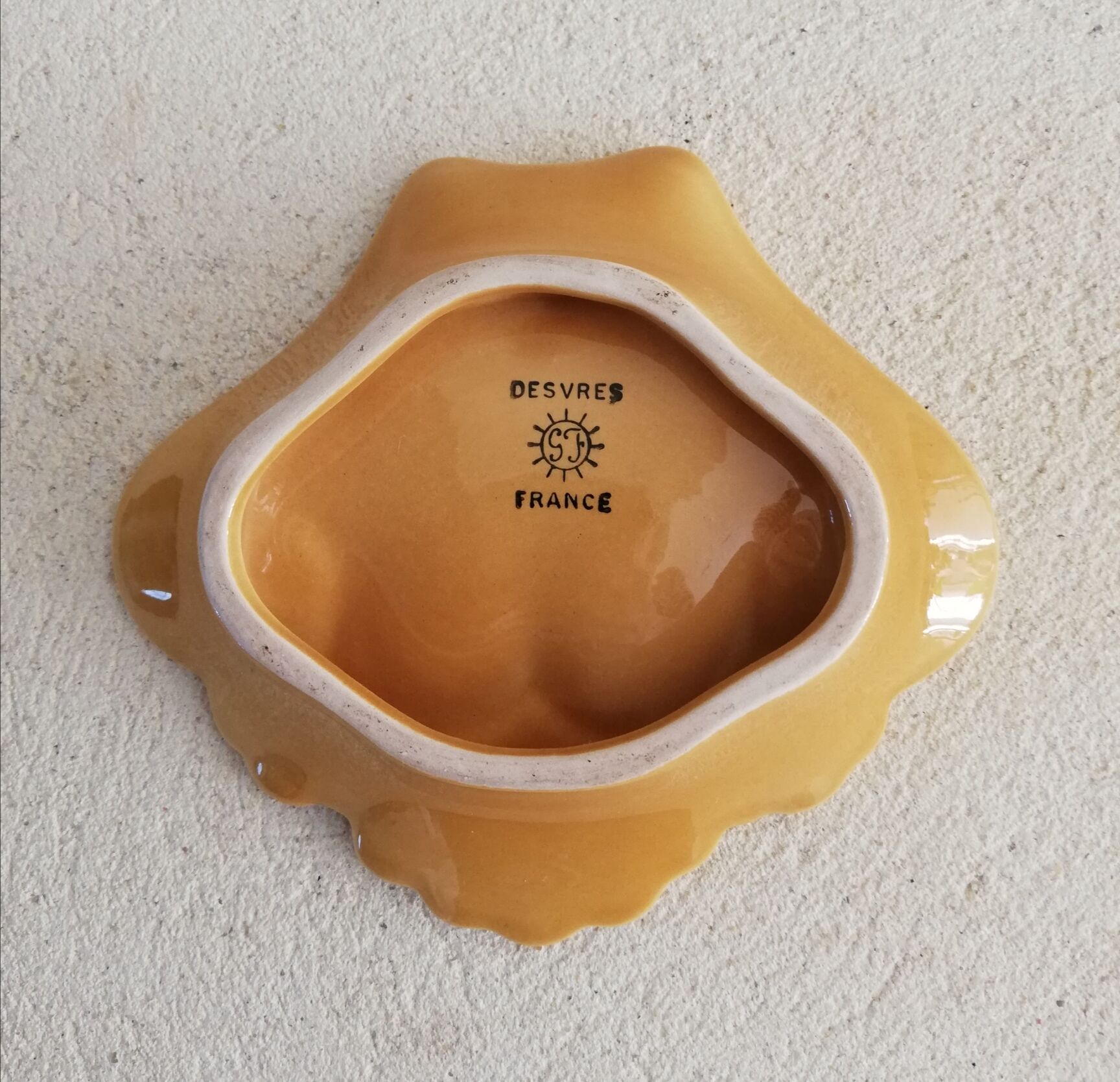Vintage ashtray in Desvres earthenware