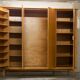 Scandinavian wardrobe 1960 honey color 4 doors L 205 cm