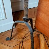 Brutalist wrought iron floor lamp