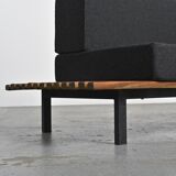 Cansado mahogany bench by Charlotte Perriand, circa 1962.
