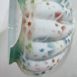 Lámpara de techo "Art Nouveau" de latón y cristal.  España, 1930s.