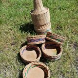 Wicker and scoubidou set