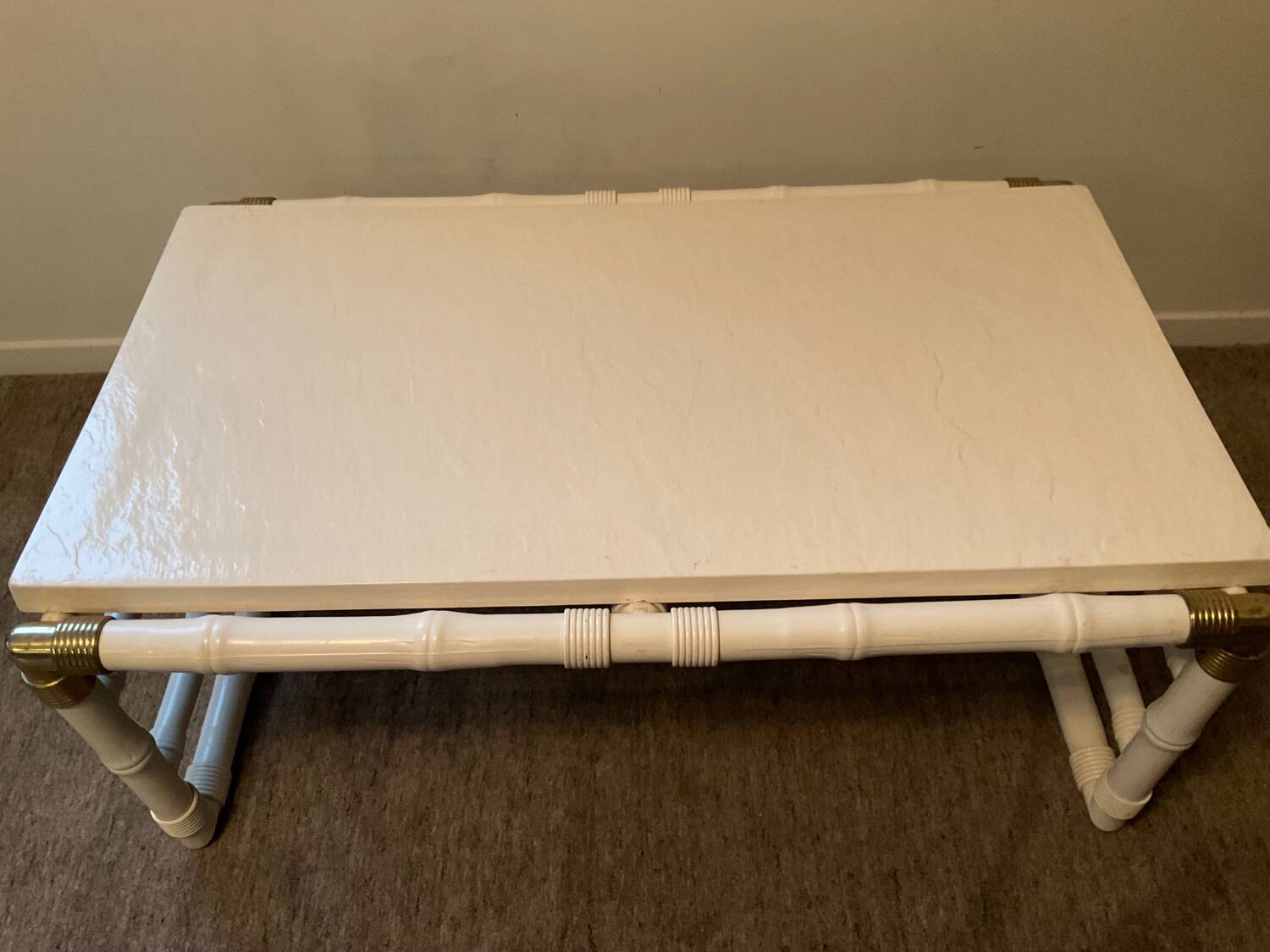 1970s "Kettal" Bamboo Coffee Table in Fiberglass