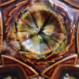 Vintage French oyster plate in Majolica from Vallauris