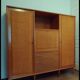 Wooden and rattan wardrobe