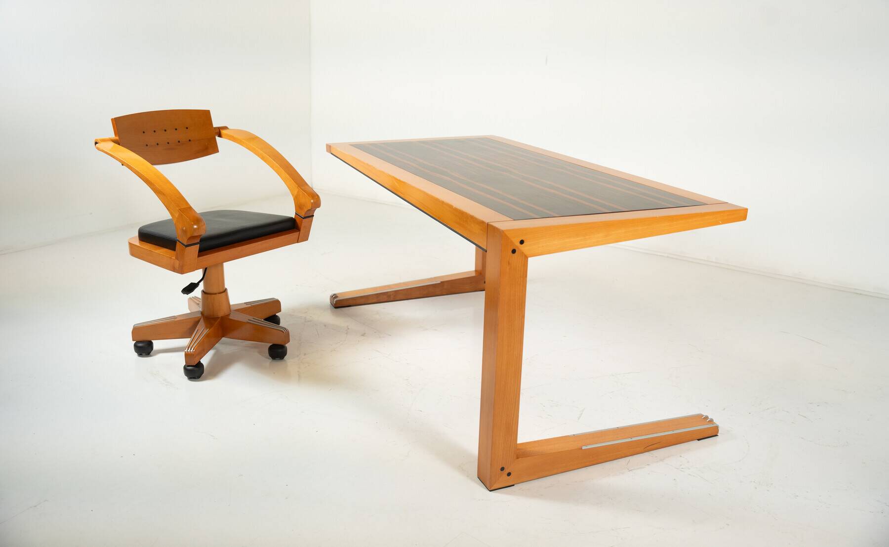 Mid-Century Desk and Matching Chair by Massimo Scolari for Giorgetti, Italy