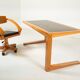 Mid-Century Desk and Matching Chair by Massimo Scolari for Giorgetti, Italy