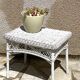 Table basse de jardin rotin vintage