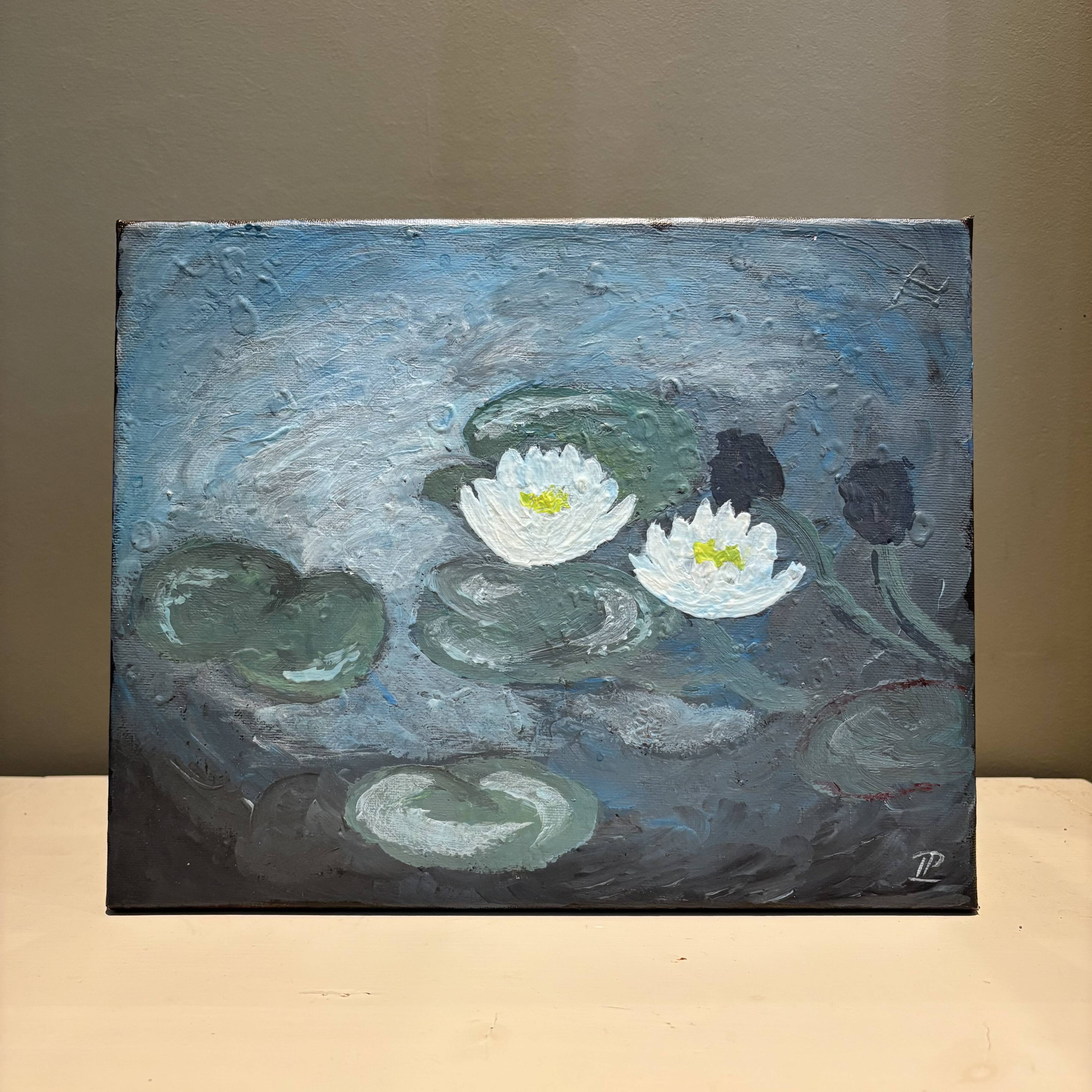 "Water Lily" canvas painting