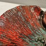 Earthenware dish, in beautiful partial glaze. Made by Sloth keramik Danamrk 1978
