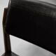 Modern vintage Scandinavian chairs in rosewood and black leather from the mid-century by Bramin, set of 3.