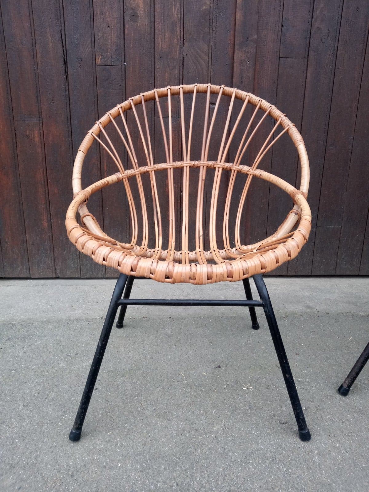 Pair of shell armchairs