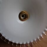 White toothed opaline hanging lamp