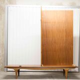 Scandinavian teak cabinet 1960 with mounting plan
